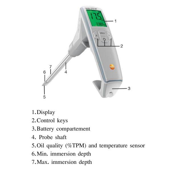 Testo-270-BT เครื่องทดสอบน้ำมันทอด Frying oil tester